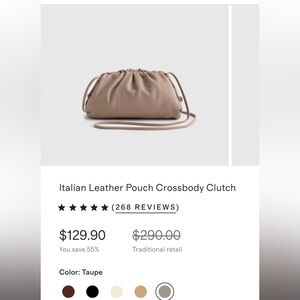 Quince Italian Leather Crossbody Pouch